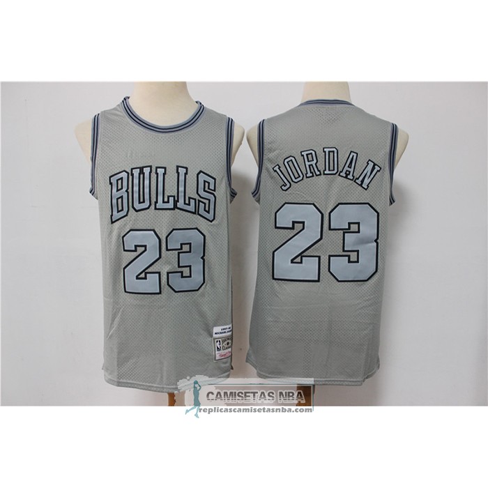 Camiseta Chicago Bulls Michael Jordan NO 23 Mitchell & Ness 1997-98 Gris